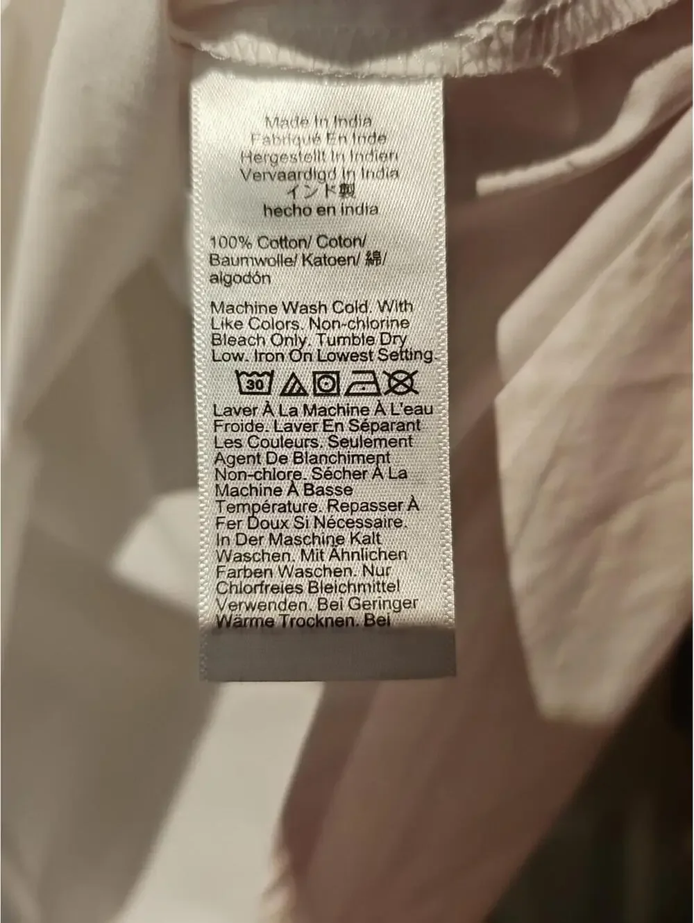 J. CREW White Half Button Down Tunic Blouse Size XS Oversized 100% Cotton
